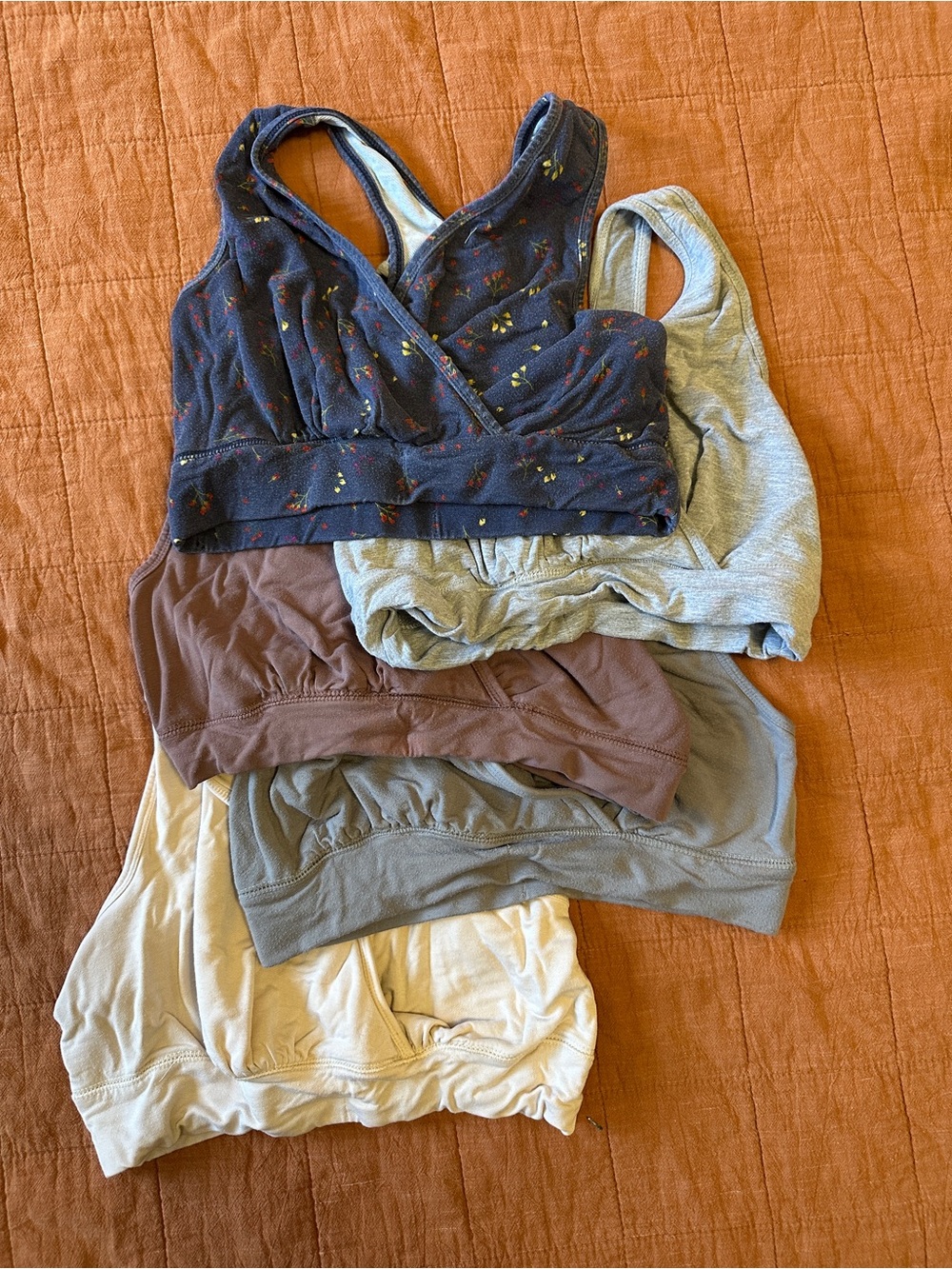 Bundle of 5 Kindred Bravely French Terry Racerback Nursing Bras
